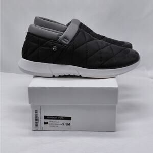 London Fog Kellie Slip On Sneakers Womens 9.5 Black Quilted Casual Comfort Shoes